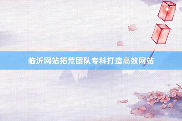 临沂网站拓荒团队专科打造高效网站